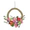 16" Spring Rose, Peony, & Globe Flowers Hoop Wreath